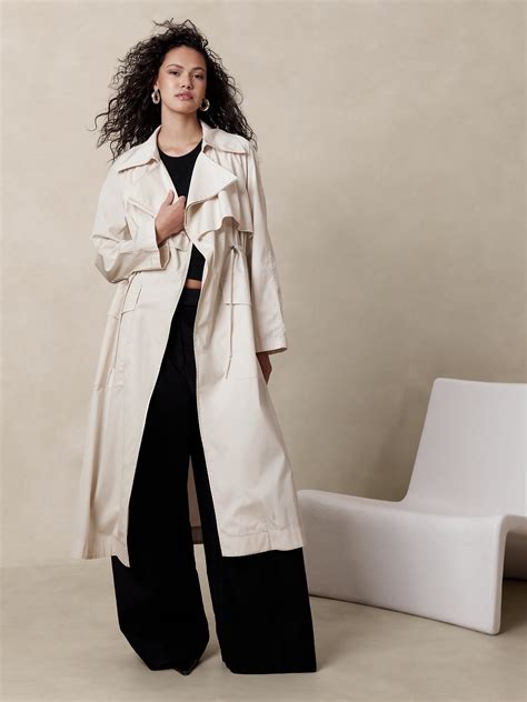 Banana Republic Poplin Trench Coat International Shipping