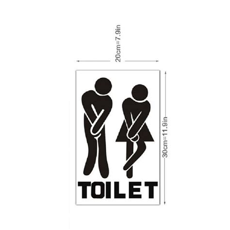 Man Woman Washroom Decal Bathroom WC Sign Toilet Wall Sticker – UniqueBud