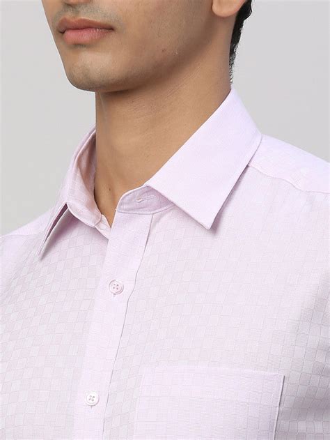 Park Avenue Men Purple Self Design Regular Fit Cotton Formal Shirt ...