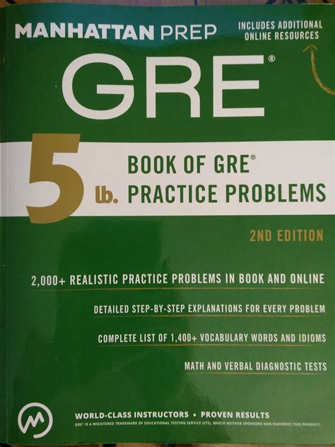 Manhattan Prep 5 lb Series: 5 lb. Book of GRE Practice Problems 2nd Edition in Nepal at NPR 4612 ...