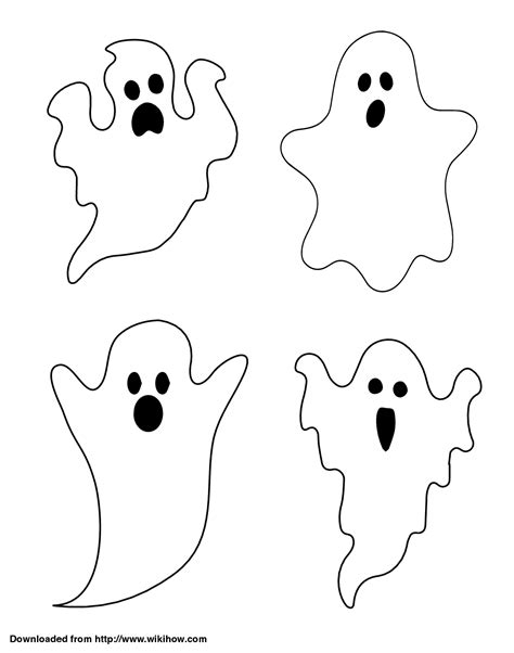 Printable Ghosts - wikiHow | Decoraciones caseras de halloween, Cosas ...