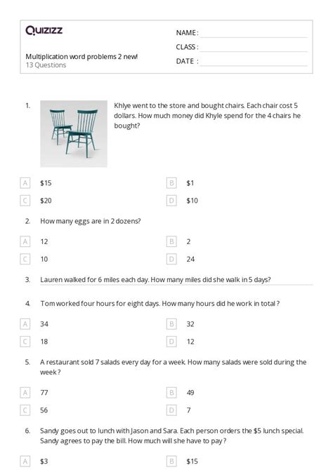Multiplication Word Problems Grade 2 PDF 的图像结果