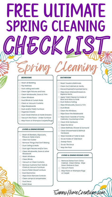 Spring Cleaning Checklist 的图像结果