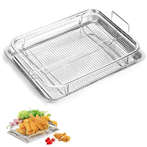 GoXteam Air Fryer Basket for Oven, 11.8x15.7 Inch Stainless Steel ...