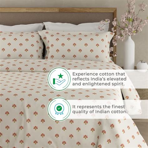 BOUTIQUE LIVING Indo Musk Kasturi Cotton 200TC Ethnic Print 3Pcs Super ...