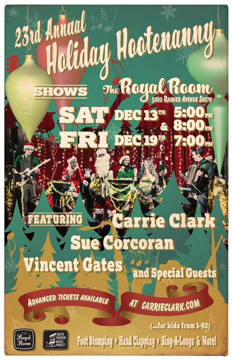 23rd Annual Holiday Hootenanny and Sing-a-long (late show 8pm) Tickets ...