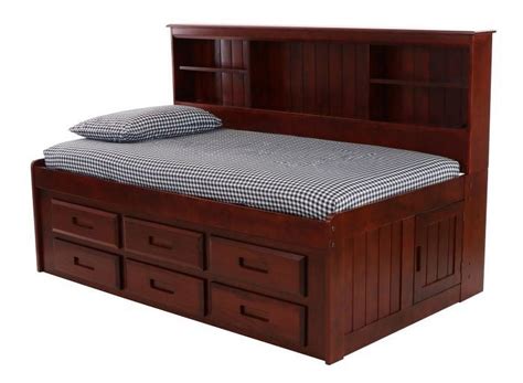 Discovery World Furniture - Twin Size Bed Frame with Headboard Bookcase ...