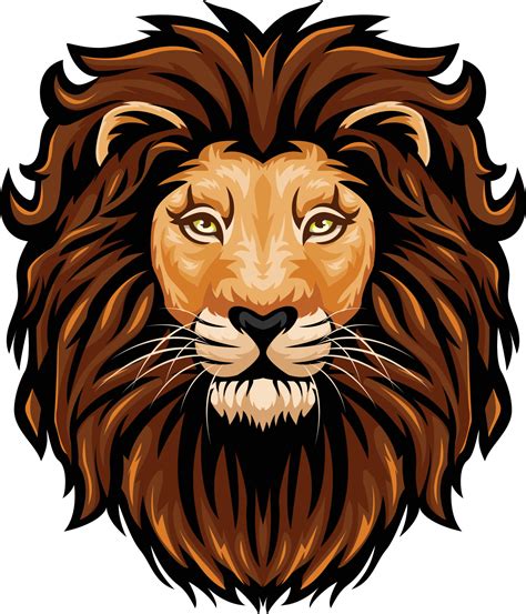 Cartoon angry lion head mascot 20004754 Vector Art at Vecteezy