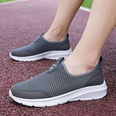 PEASKJP Fashion Sneakers for Men Non Slip Shoes Comfort Walking Shoes ...