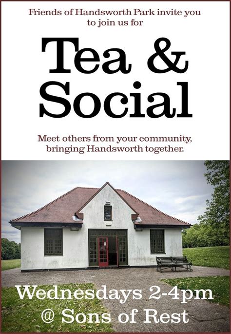 Tea & Social, Handsworth Park, Birmingham, 26 June 2024 | AllEvents