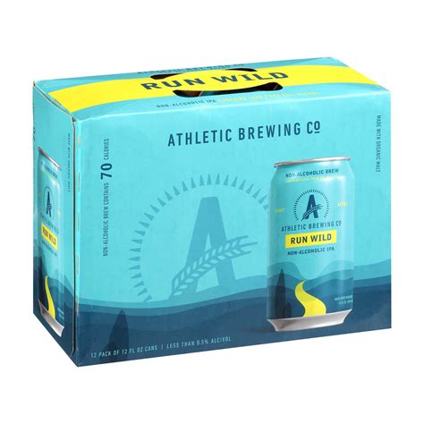 Athletic Brewing Co. Non Alcoholic Run Wild IPA Craft Beer 12 pk Cans ...