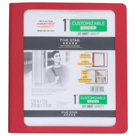Five Star 1 inch Customizable Binder - Binders - Walmart.com