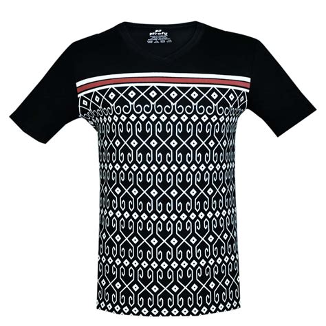 Profy 100% Cotton V-Neck Multi Design T -Shirt Black Color