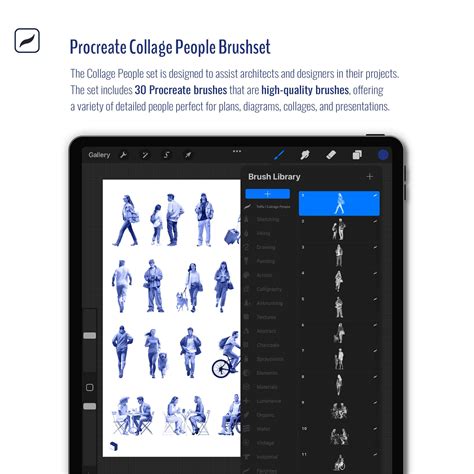 Procreate & Photoshop Collage People Brushset & Cutouts | Toffu Co