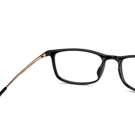 Buy Black Golden Black Full Rim Rectangle Medium (Size-53) John Jacobs ...