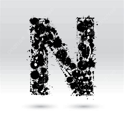 Letter N Formed By Inkblots Graphic Shed Black Vector, Graphic, Shed, Black PNG and Vector with ...