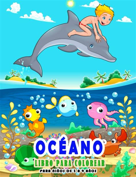 Buy Océano Libro Para colorear para niños de 3 a 9 años: Vida marina ...