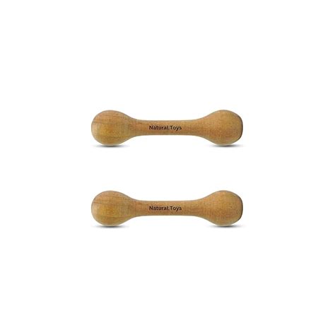Buy Natural.Toys Toddler Neem Wood Teether Dumbbell Sticks For Babies ...