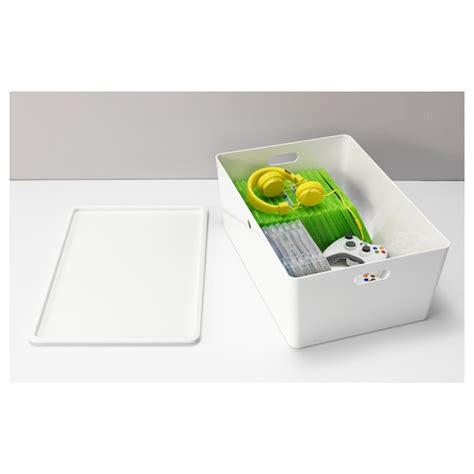 KUGGIS box with lid, white, 37x54x21 cm (14 ½x21 ¼x8 ¼") - IKEA