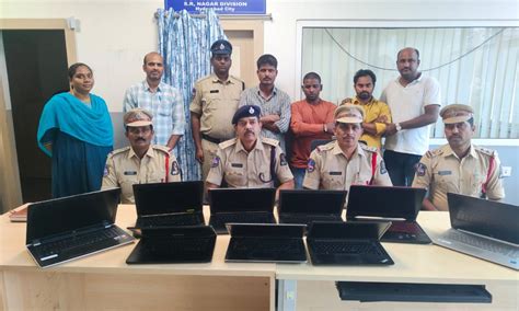 SR Nagar police Nab Laptop Thieves; Recover 9 Stolen Devices