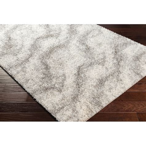 Livabliss 5 X 8 (ft) Light Gray/White Indoor Abstract Area Rug CDG2306 ...