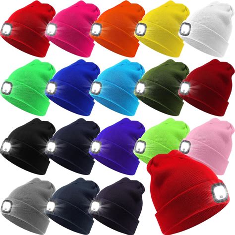 Amazon.com: Toulite 36 Pcs LED Light Beanie Hats 4 LED USB Rechargeable ...
