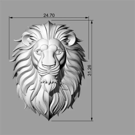 Buy Lion Head 3D Model for Printing Online