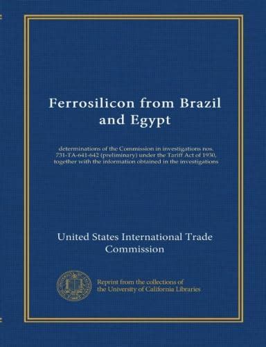Ferrosilicon from Brazil and Egypt: determinations of the Commission in ...
