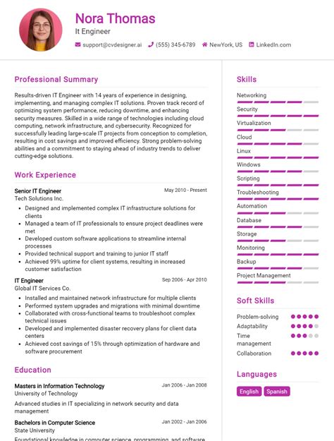 Computer Engineer CV Example 的图像结果