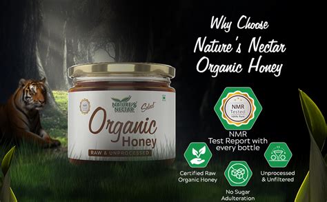 Nature's Nectar Raw Organic Honey 400g | 100% Pure NMR Tested | Raw and ...