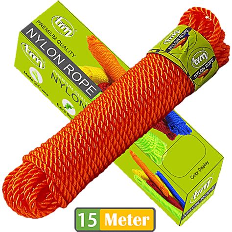 Buy Trm Nylon Rope - 15 m, Orange, Premium Quality Online at Best Price ...