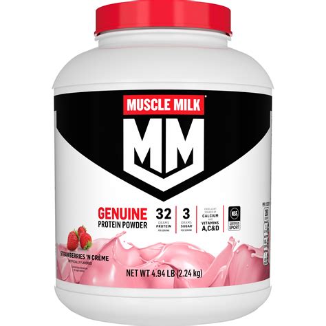 Muscle Milk, Genuine, Strawberries 'N Creme Artificially Flavored ...