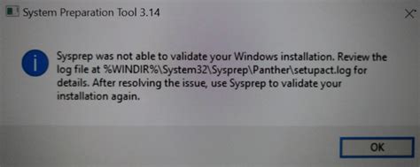 Image result for Sysprep Error