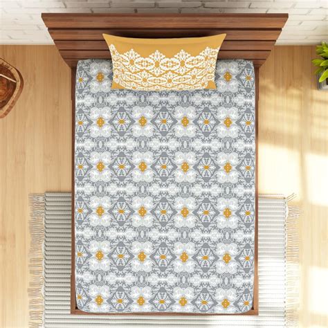 Buy SPACES Atrium Plus Printed 2-Piece Single Bedsheet Set -1.52m x 2 ...