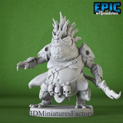 Buy Toad Folk Chief Miniature - 3D Printed Resin Figure for Dnd and ...