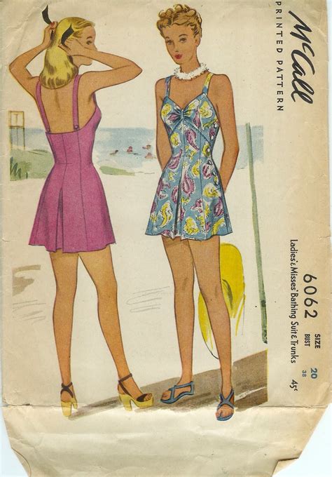 Frocked Weekly: 40s Bathing Suit Sewing Pattern
