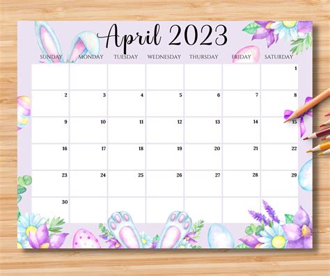 April Calendar Editable - Printable Calendars AT A GLANCE