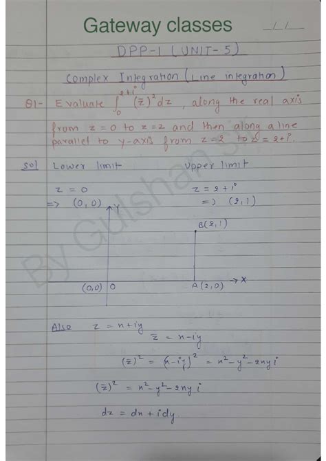 UNIT 5 - Engineering Mathematics 2 DPP - Gateway classes DPP 5) complex ...
