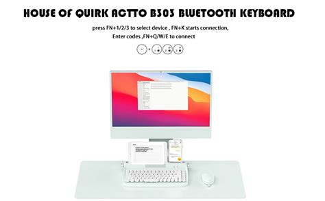 Amazon.in: Buy House of Quirk ACTTO B303 Wireless Keyboard, Retro ...