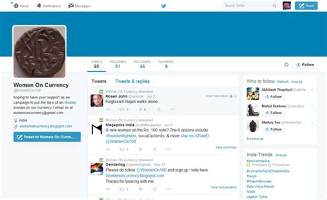 100 के नोट पर हो महिला की तस्वीर @WomenOn100 - vote for change put a ...
