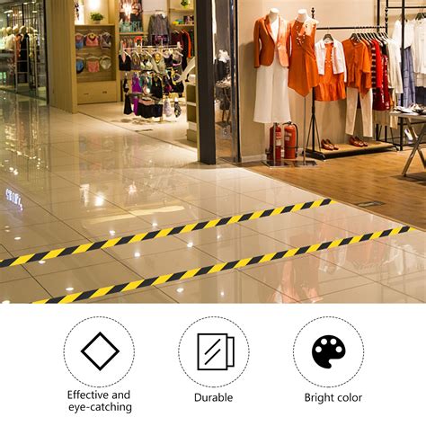2 Rolls Striped Safety Marking Tapes Floor Safety ... - Vicedeal