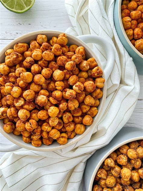 Oil Free Air Fryer Chickpeas [Five Flavours] This Healthy Kitchen