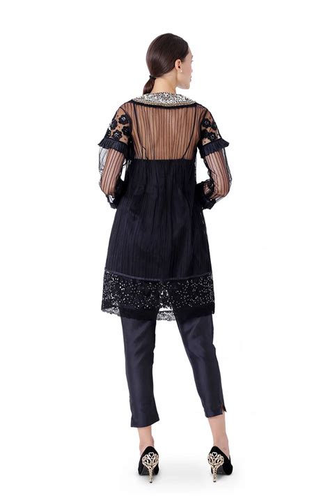 A-line tunic with floral work embroidery – Rocky Star