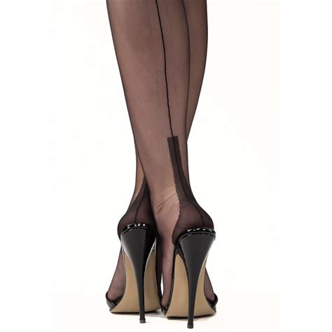 Sexy SUSAN Heel GIO Fully Fashioned AUTHENTIC black Seamed Stockings ...