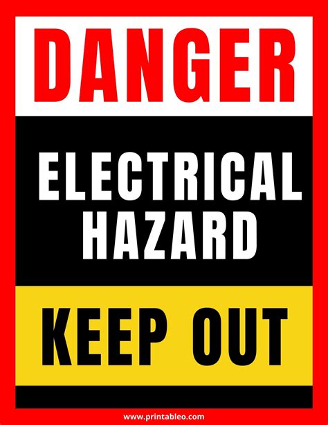 Danger Electrical Hazard Sign Meaning at Heather Sasso blog