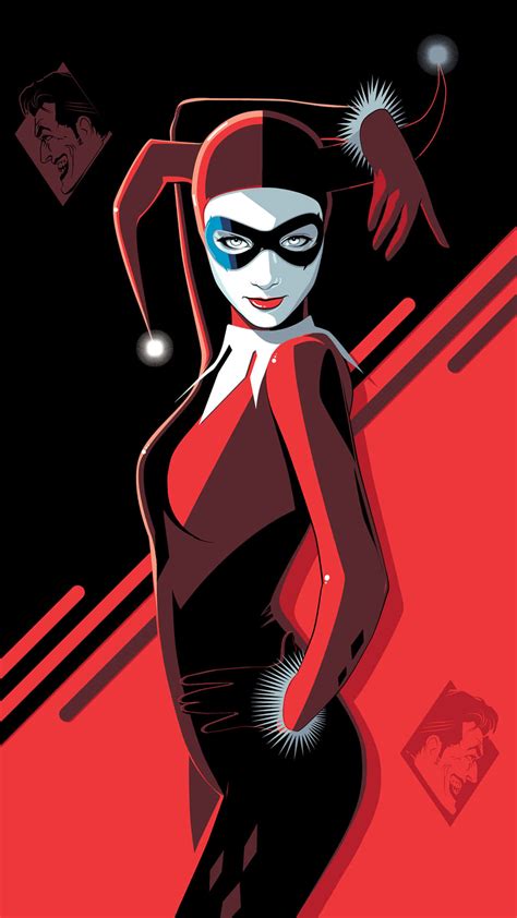 Download Classic Harley Quinn striking a playful pose Wallpaper ...