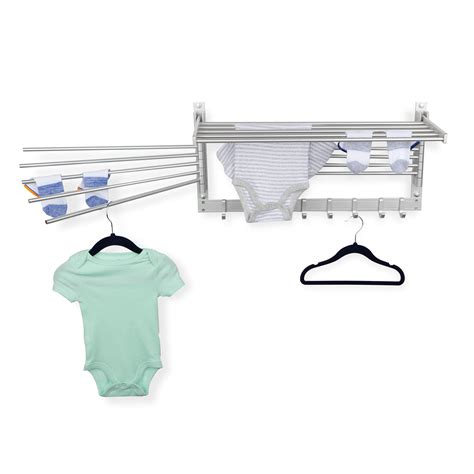 BGT Wash Clothes Drying Rack Wall Mount Laundry Room Organizer with ...