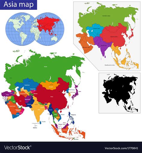 Asia Map Color 的图像结果