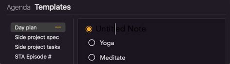 Template note title hard to see in dark mode - Feedback - Agenda Community
