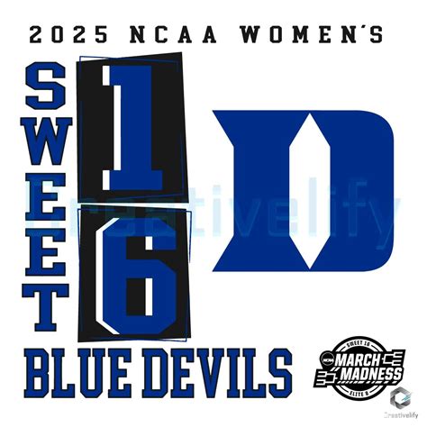 Duke Blue Devils 2025 Sweet 16 Basketball Svg Design - CreativeLify